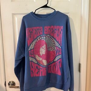 Urban Outfitters Blue and Pink Grateful Dead graphic Sweatshirt